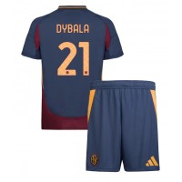 AS Roma Paulo Dybala #21 Fotballklær Tredjedraktsett Barn 2024-25 Kortermet (+ korte bukser)